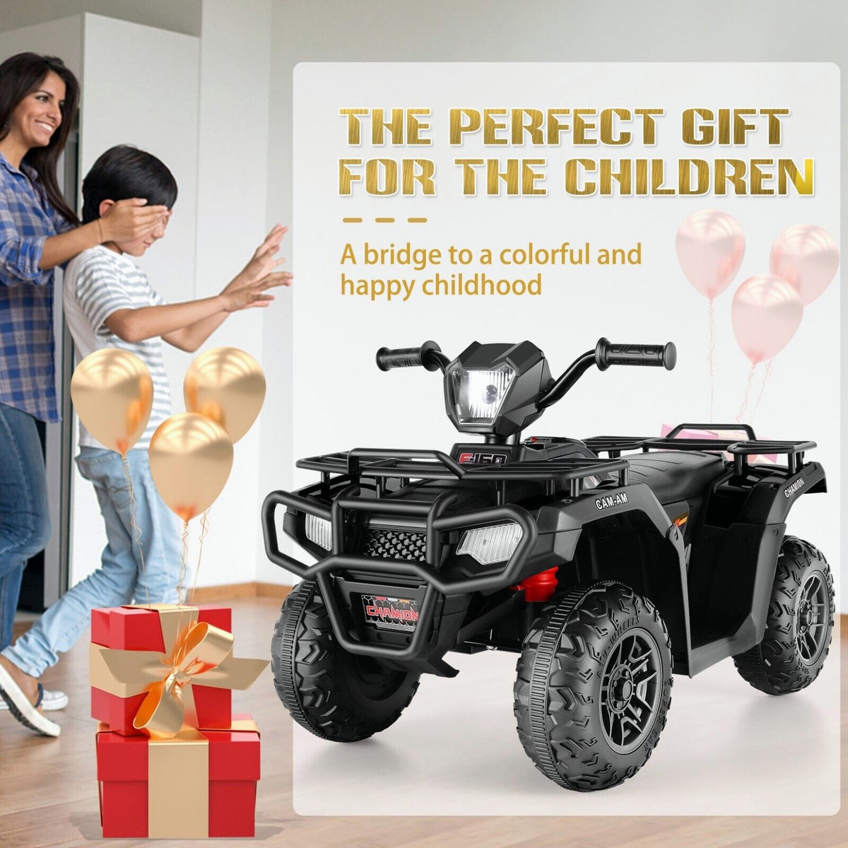 12V Electric ATV Car for Kids with Music and Headlights