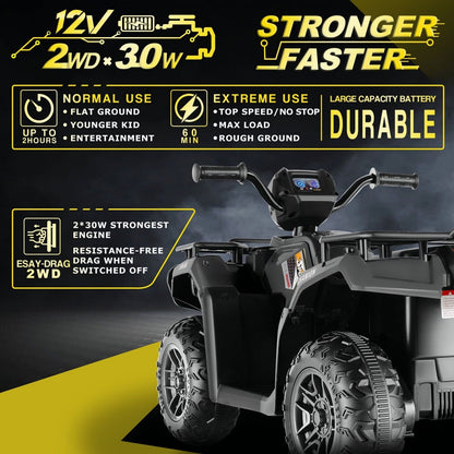 12V Electric ATV Car for Kids with Music and Headlights