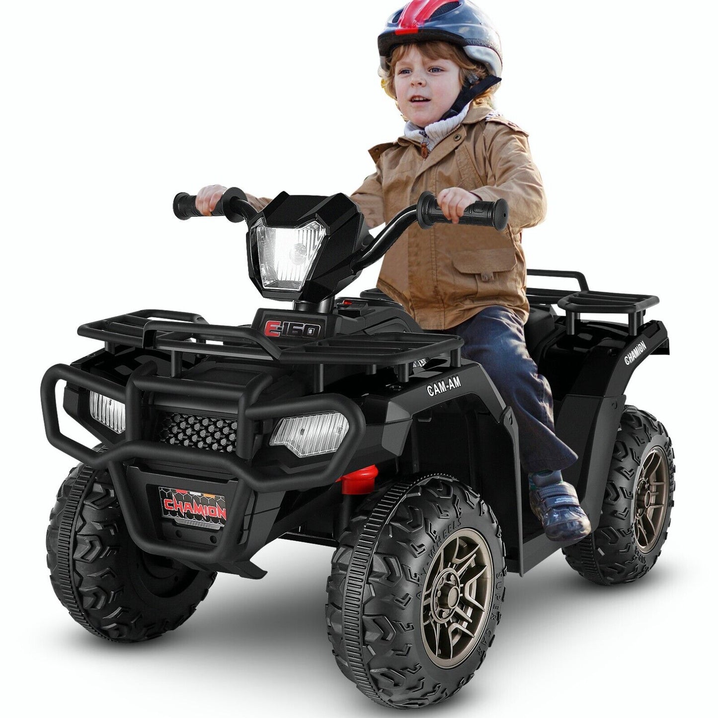 12V Electric Ride-On ATV Toy Car with USB/MP3, 4 Wheels for Kids Ages 3-6