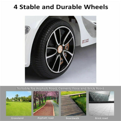 12V Electric Bentley Style Ride On Car for Kids with Remote Control and AUX