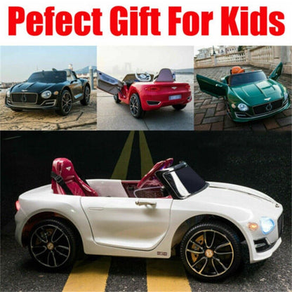 12V Electric Bentley Style Ride On Car for Kids with Remote Control and AUX