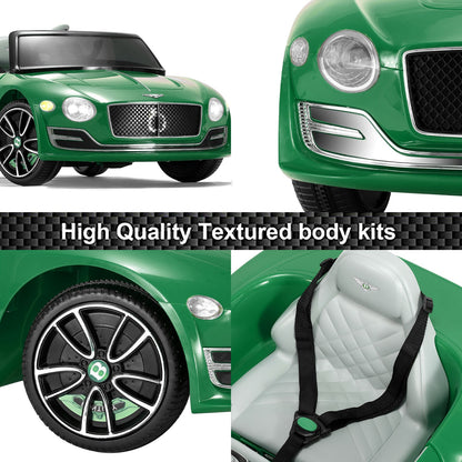 12V Electric Bentley Style Ride On Car for Kids with Remote Control and AUX