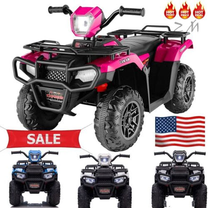 12V Electric Kids ATV Quad Car - Black, Suitable for Ages 3-6 Years