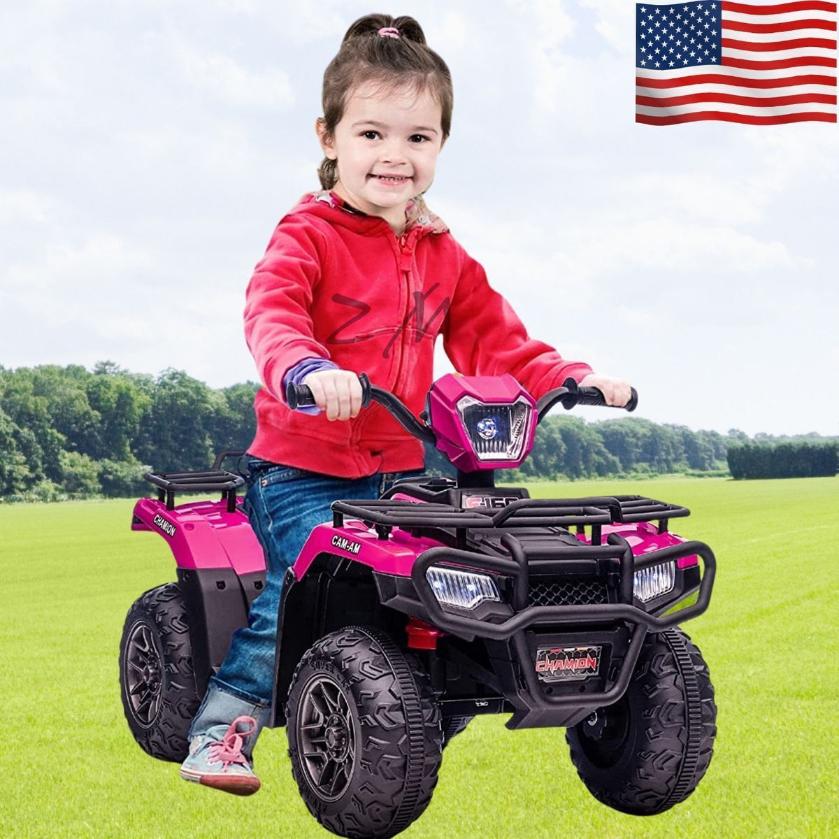 12V Electric Kids ATV Quad Car - Black, Suitable for Ages 3-6 Years