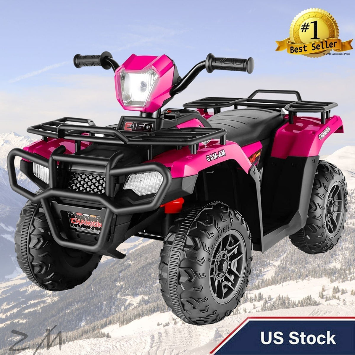 12V Electric Kids ATV Quad Car Truck in Black - Suitable for Ages 3-6 Years