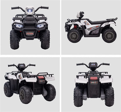12V Electric Kids ATV Quad Car Truck in Black - Suitable for Ages 3-6 Years