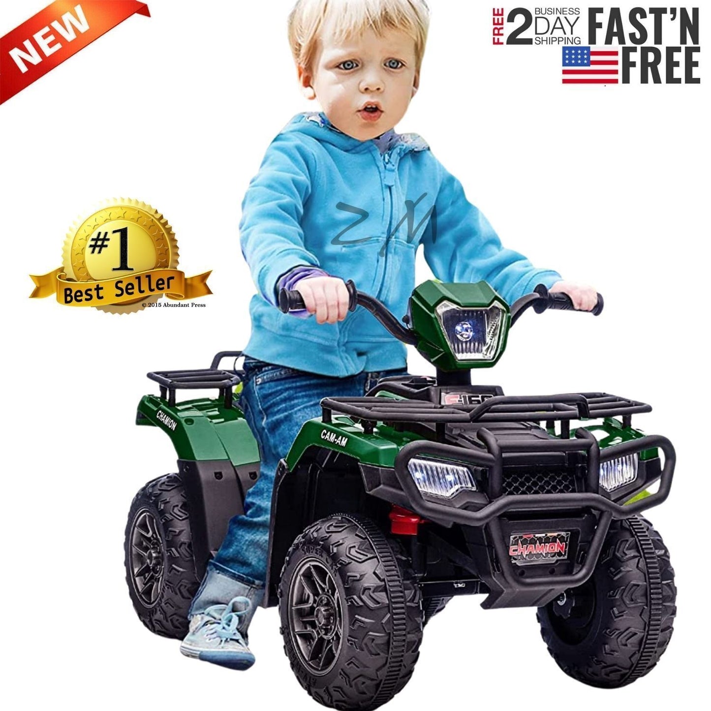 Electric 4-Wheeler ATV Quad for Kids with LED Lights, USB and MP3 Player - Perfect Gift for Boys and Girls