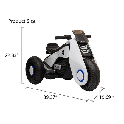 12V Electric Kids Motorbike with Training Wheels and MP3 Player