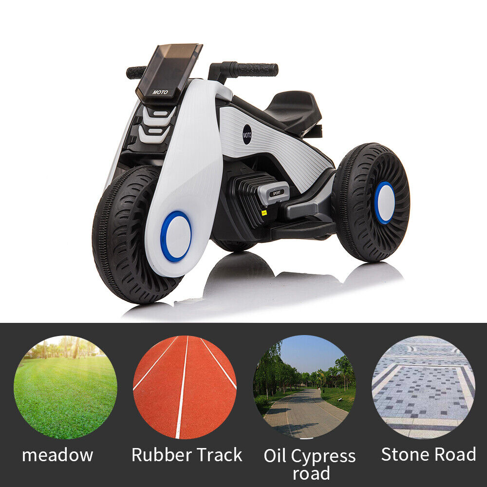 12V Electric Kids Motorbike with Training Wheels and MP3 Player