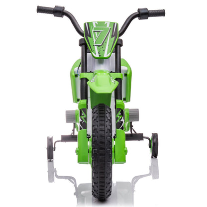 12V Electric Kids Ride On Dirt Bike with Training Wheels - Motorbike Fun for Little Riders
