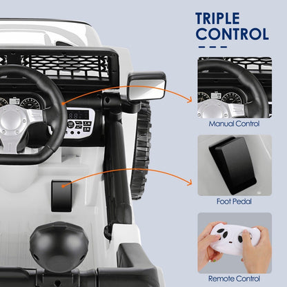 3-Speed Electric Ride-On Car for Kids with Remote Control - Motorized U.S. Toy Vehicle