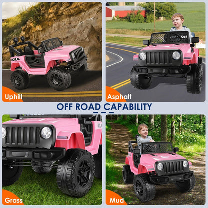 12V Battery Powered Kids Ride On Jeep with Remote Control and Music