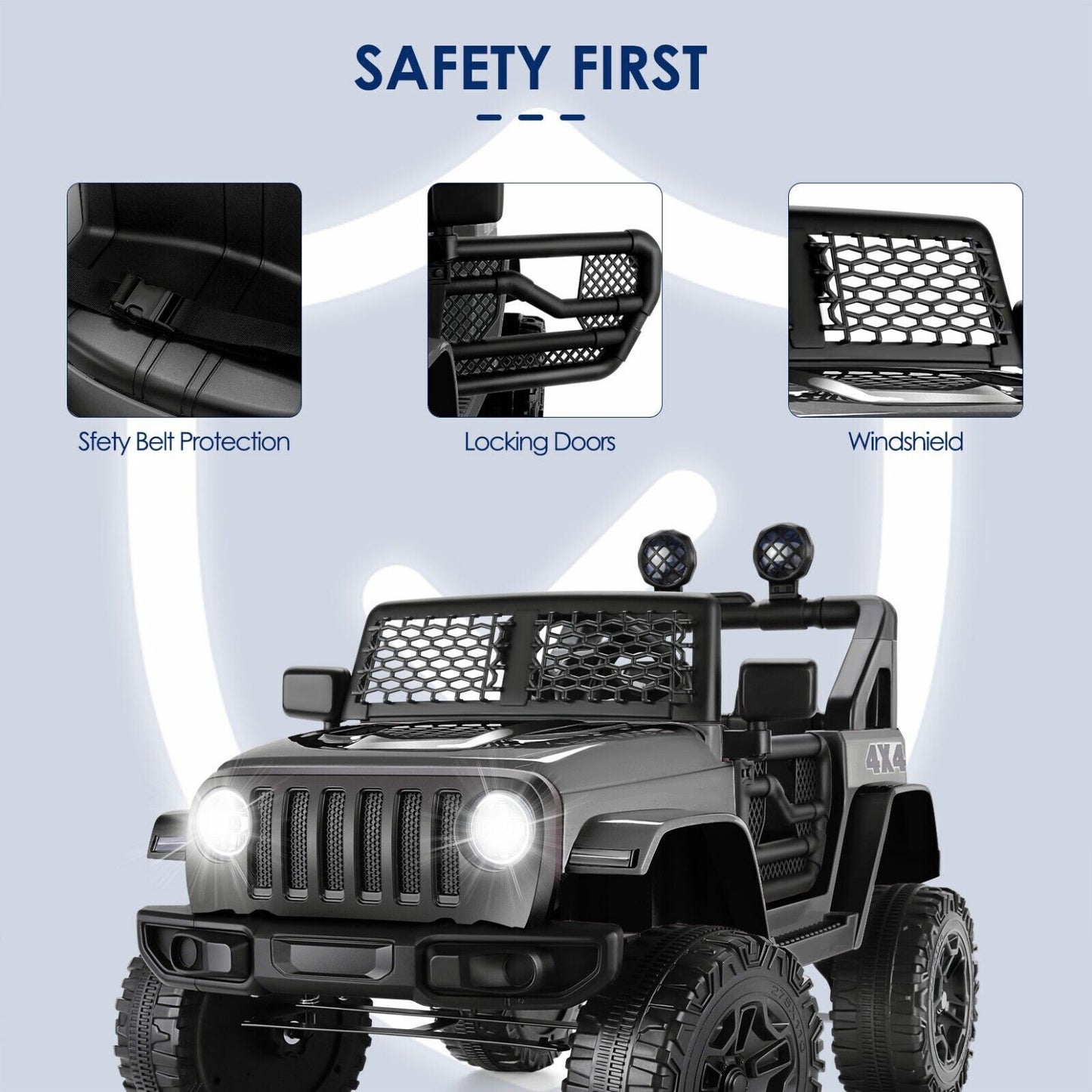 12V Electric Ride On Truck for Kids with Remote Control and MP3 Player