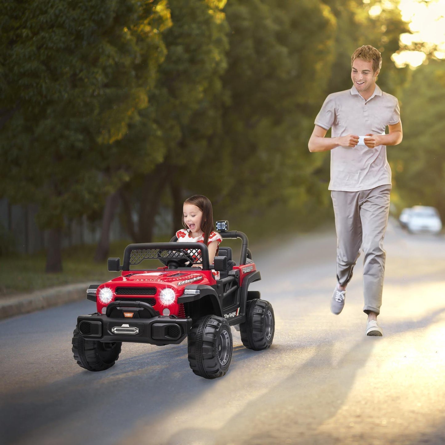 12V Electric Kids Ride On Truck Car Toy with Remote Control and 3 Speed Options