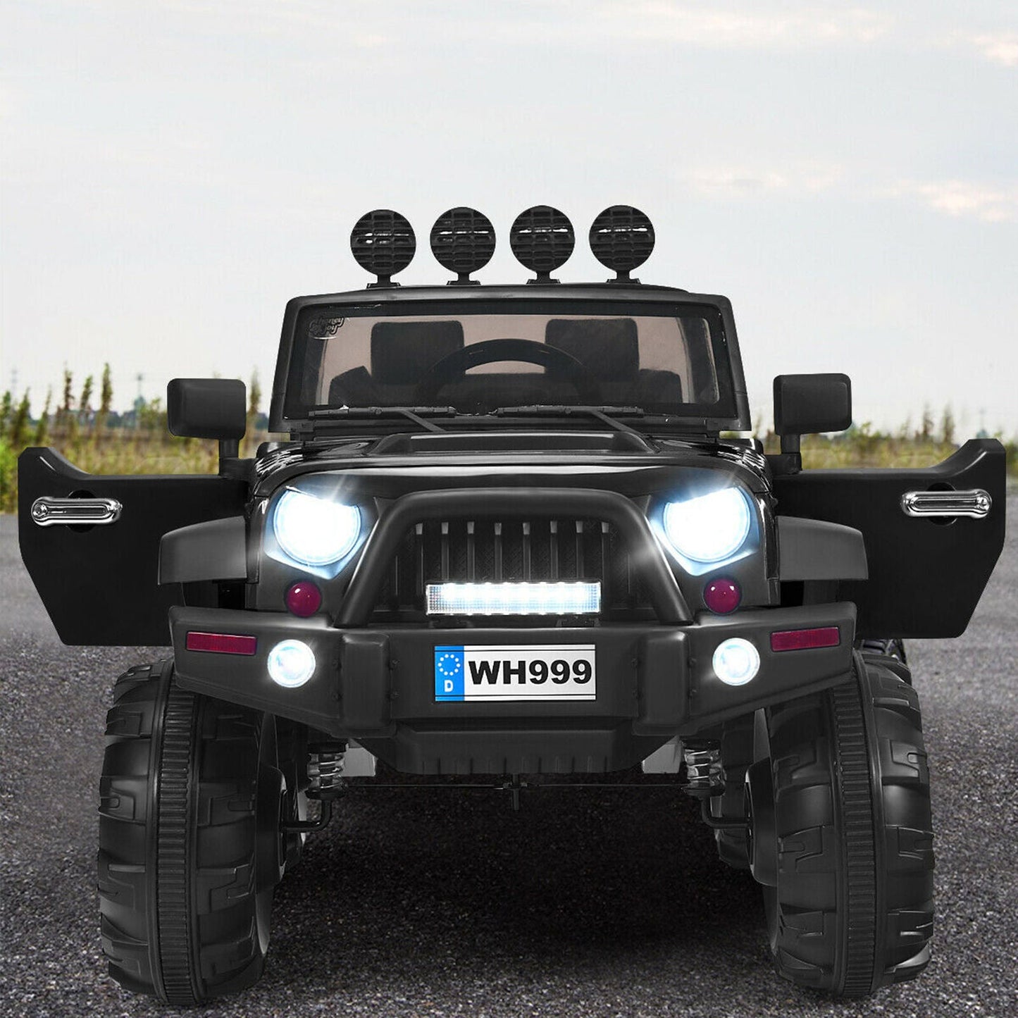 12V Electric Kids Ride-On Truck with MP3 and Remote Control - Black
