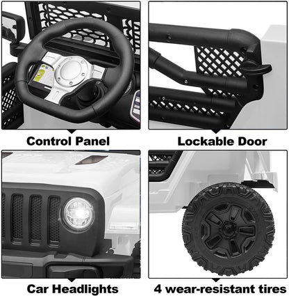 12V Electric Kids Ride On Truck with Remote Control and LED Lights
