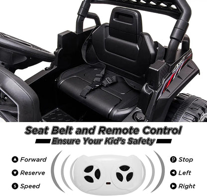 12V Electric Kids Truck Car with Remote Control, FM/LED Lights - Perfect Xmas Gift!