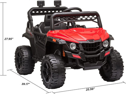 12V Electric Kids Truck Car with Remote Control, FM/LED Lights - Perfect Xmas Gift!