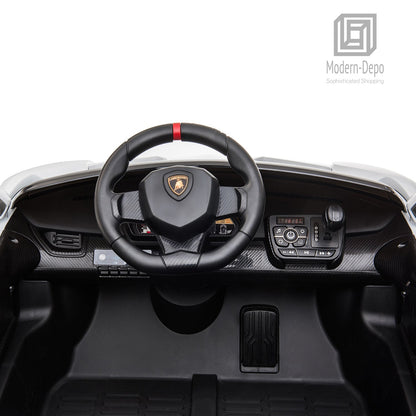 12V Electric Lamborghini Veneno Ride-On Car with Remote Control, Music, and Lights