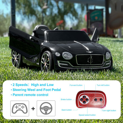 Premium Licensed Bentley Style Kids Electric Ride On Car with Remote Control - Perfect Xmas Gift