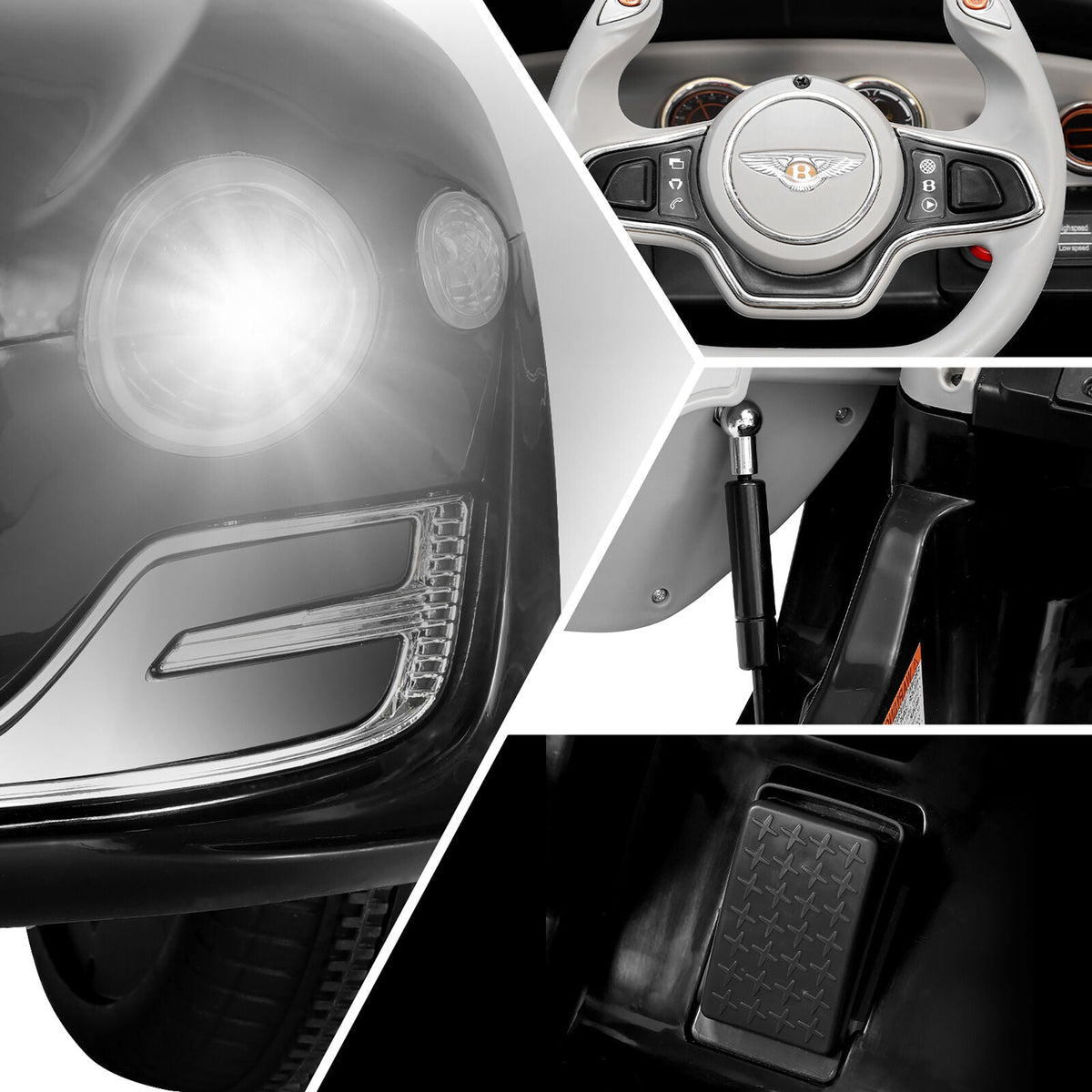 Premium Licensed Bentley Style Kids Electric Ride On Car with Remote Control - Perfect Xmas Gift