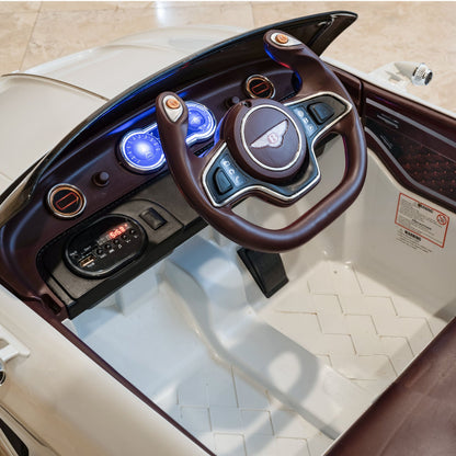 Licensed Bentley Style 12V Electric Ride-On Car with Remote Control - Battery Powered