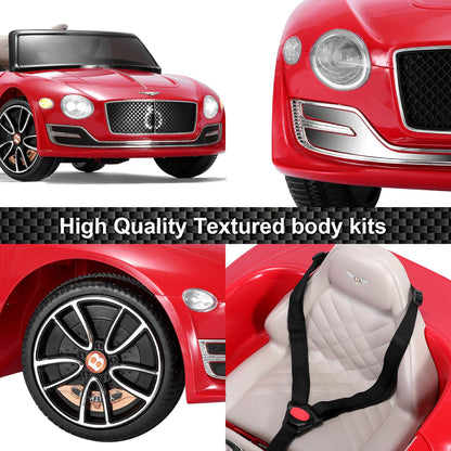 Licensed Bentley Style 12V Electric Ride-On Car with Remote Control - Battery Powered