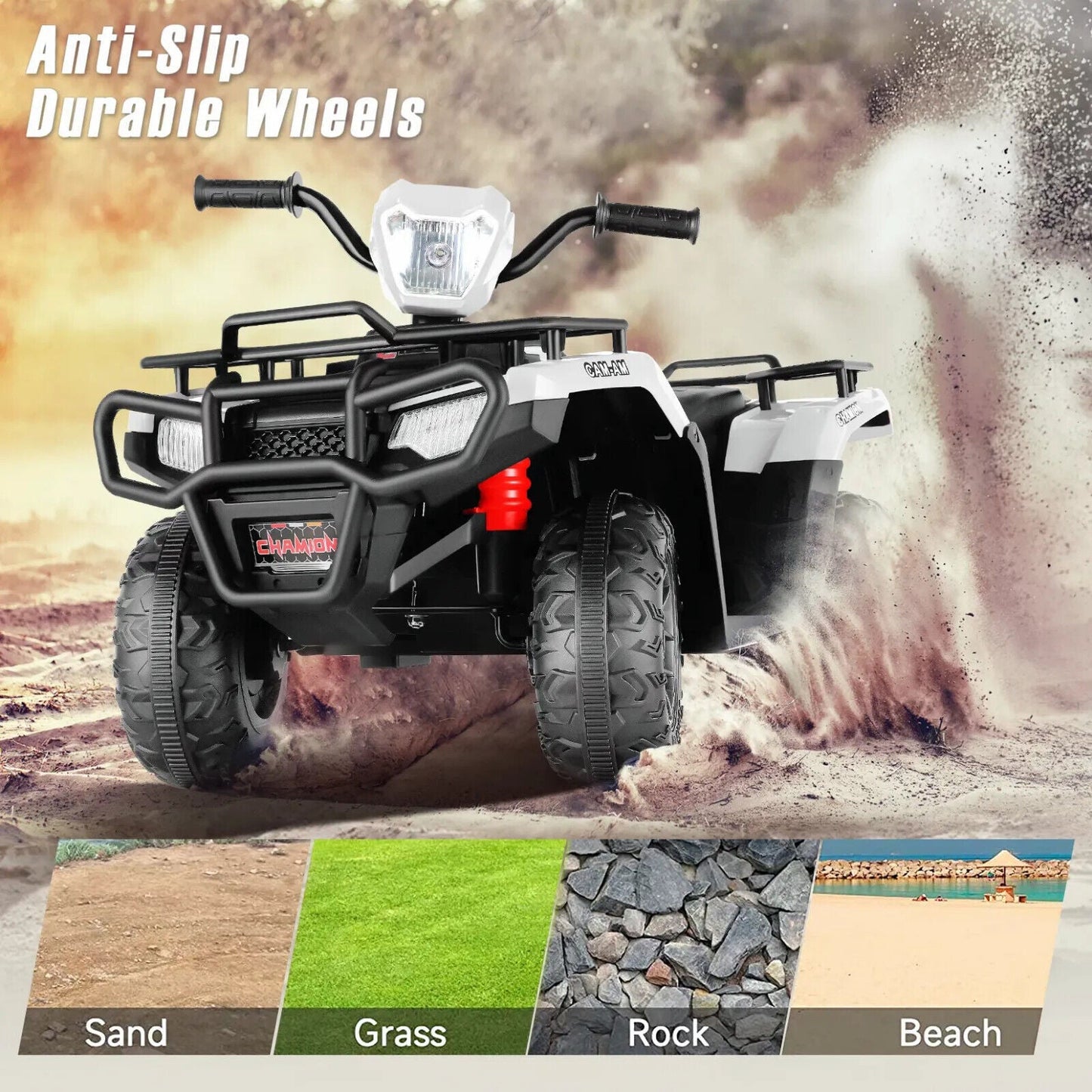 12V Electric Ride-On ATV for Kids with USB/MP3 Player - Perfect Gift for Ages 3-6!