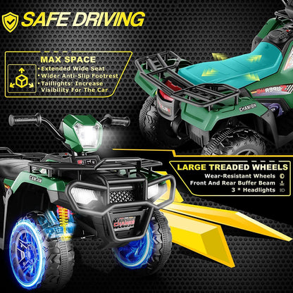 12V Electric Ride-On ATV for Kids with USB/MP3 Player - Perfect Gift for Ages 3-6!