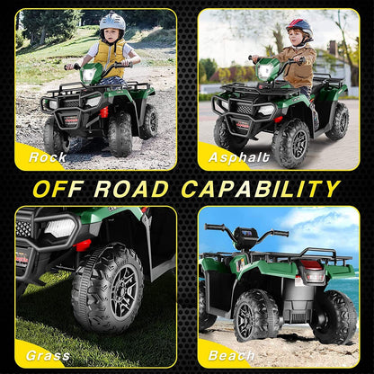 12V Electric Ride-On ATV for Kids with USB/MP3, Perfect Gift for Ages 3-6