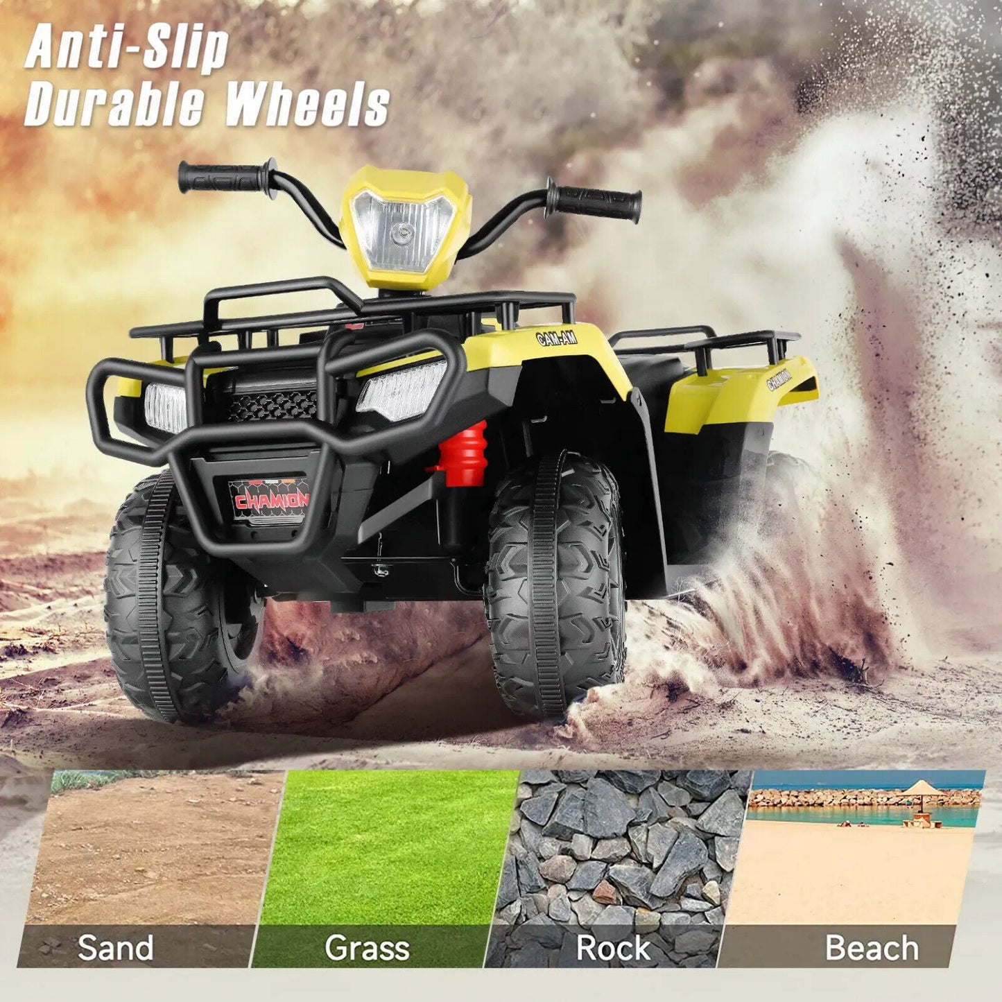 12V Electric Ride-On ATV for Kids with USB/MP3, Perfect Gift for Ages 3-6