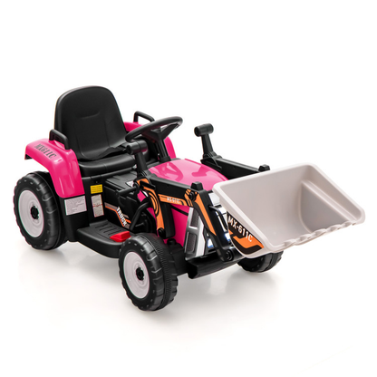 12V Electric Ride-On Bulldozer for Kids - Perfect for Sand Playtime!
