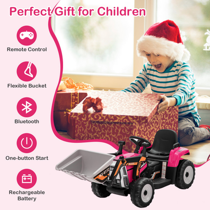 12V Electric Ride-On Bulldozer for Kids - Perfect for Sand Playtime!