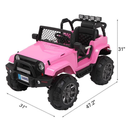 12V Electric Ride On Car for Kids with 4 Wheels, 3 Speeds, and Remote Control