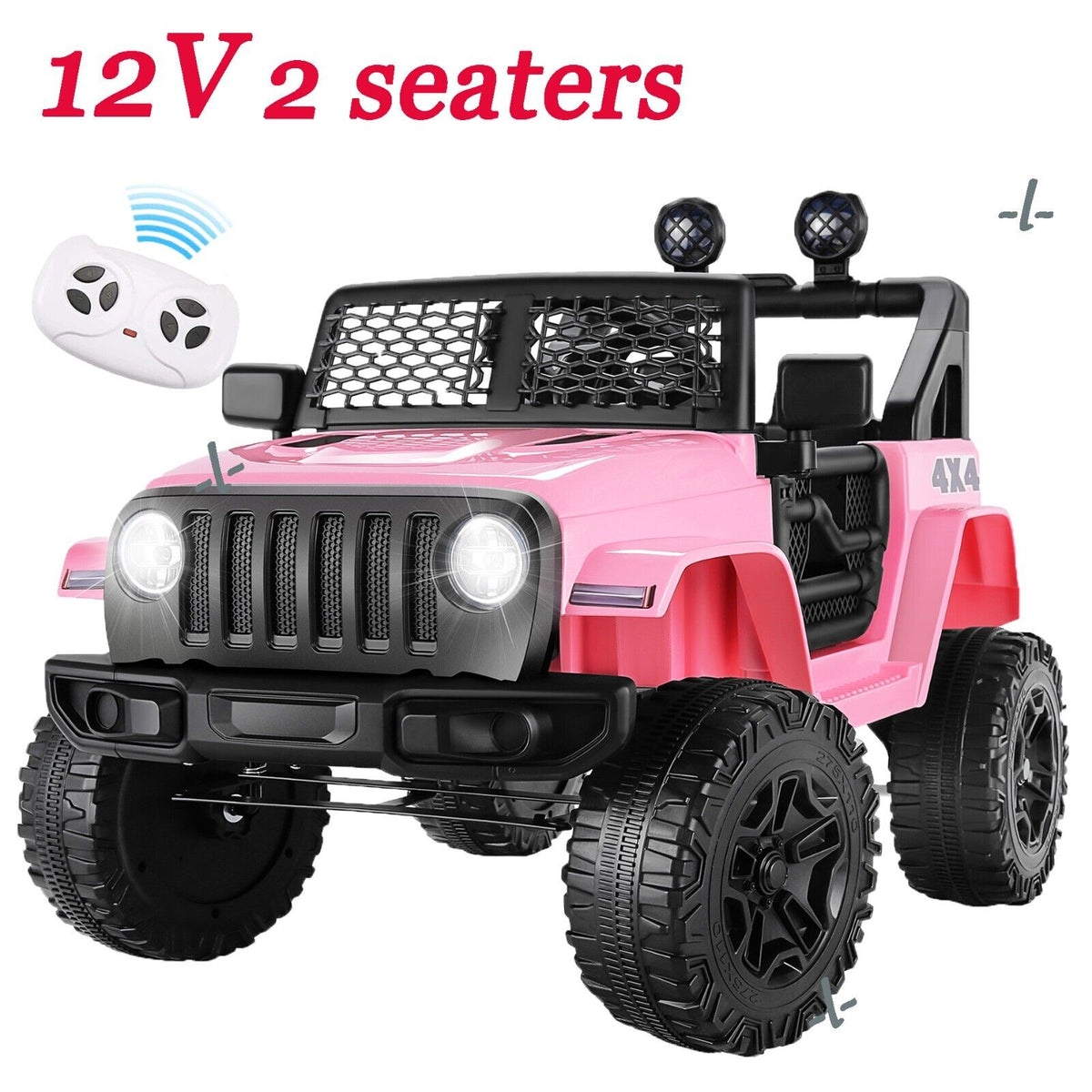 12V Kids Ride-on Car Truck with Parental Remote Control & LED Lights