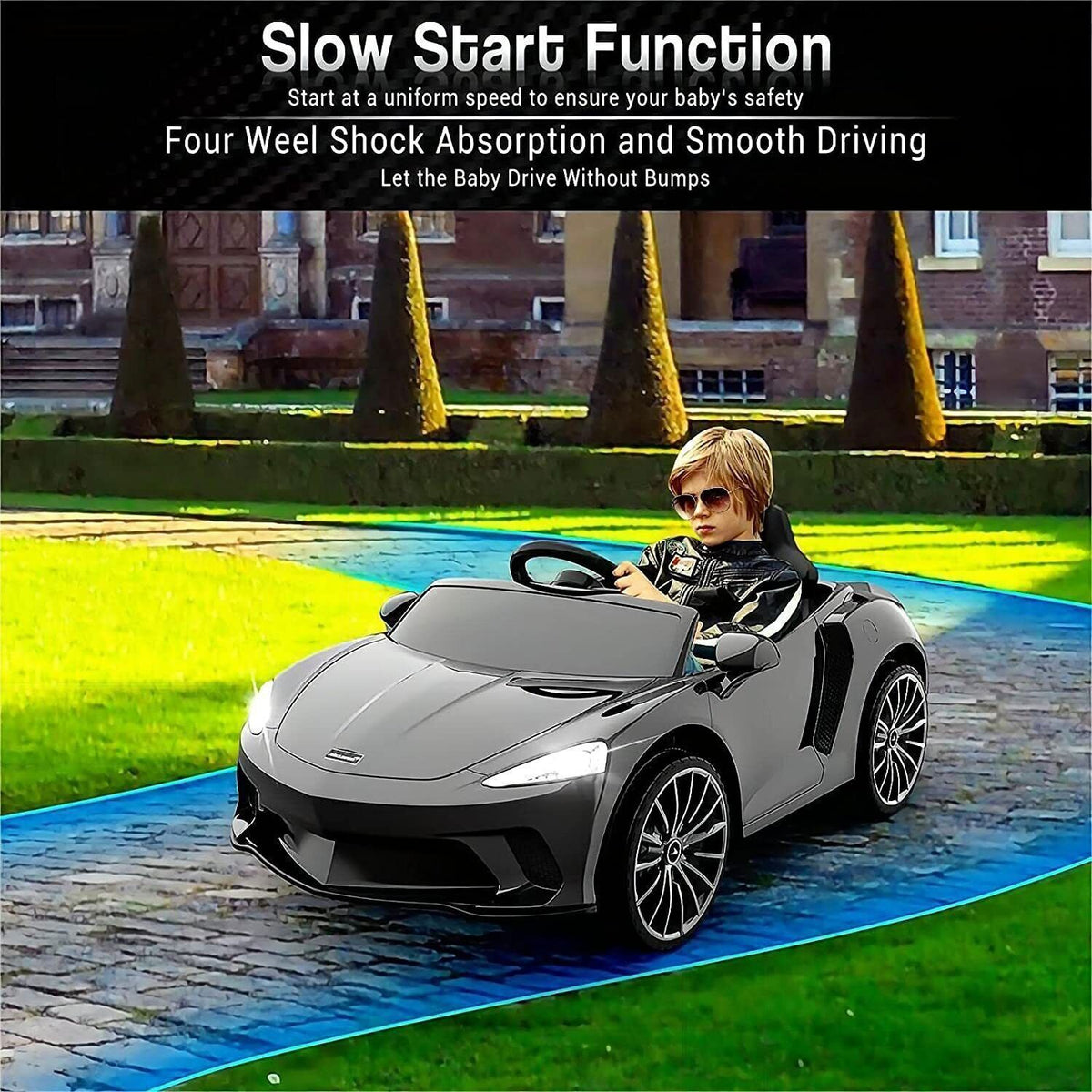 12V Electric Ride-On Car for Kids with Remote Control and LED Lights - Perfect Gift!