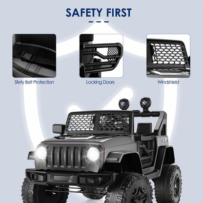 Electric Kids Ride On Car with Remote Control - 12V USA Edition
