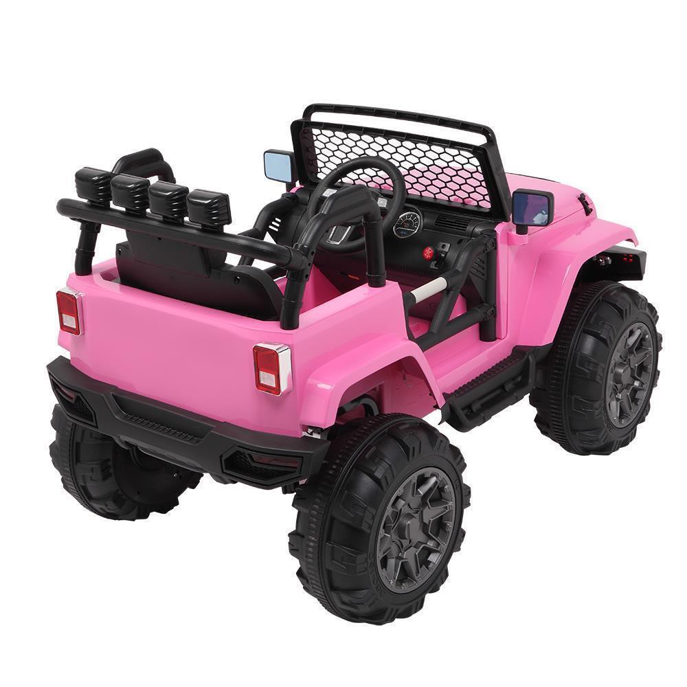 12V Electric Ride-On Car for Kids with Remote Control, MP3 Player, and LED Lights in Pink