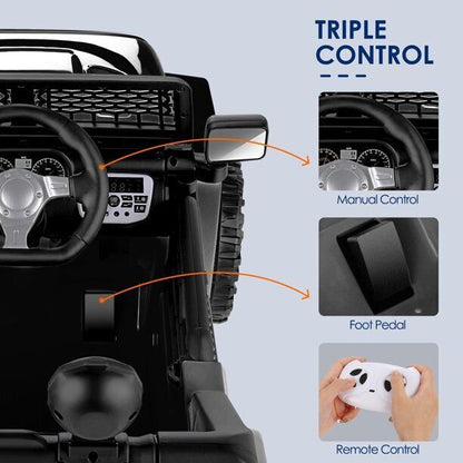 12V Electric Ride-On Car for Kids with Remote Control, MP3 Player, and LED Lights - Perfect Gift Toy