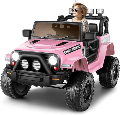 12V Remote Control Truck Toy for Kids - Electric Ride On Car with 4 Wheels