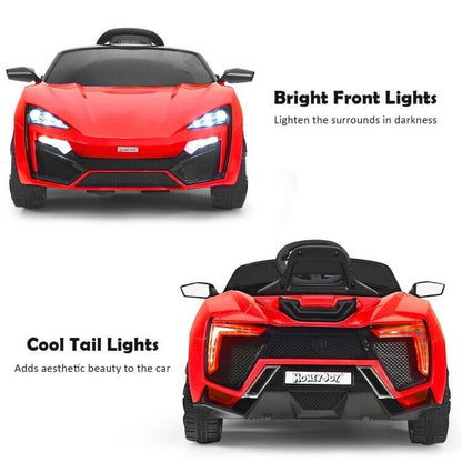 12V Electric Ride-On Car for Toddlers with Remote Control and Lights