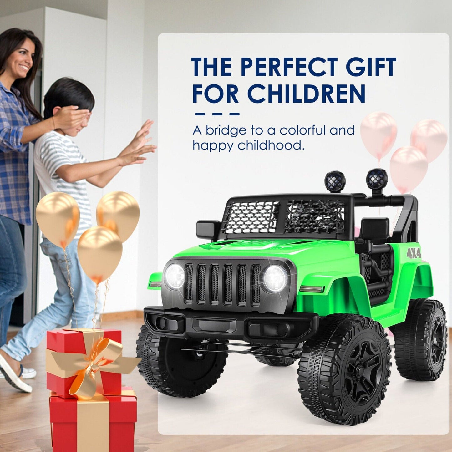 Electric Ride-On Cars for Kids with Remote Control - 12V Battery Powered