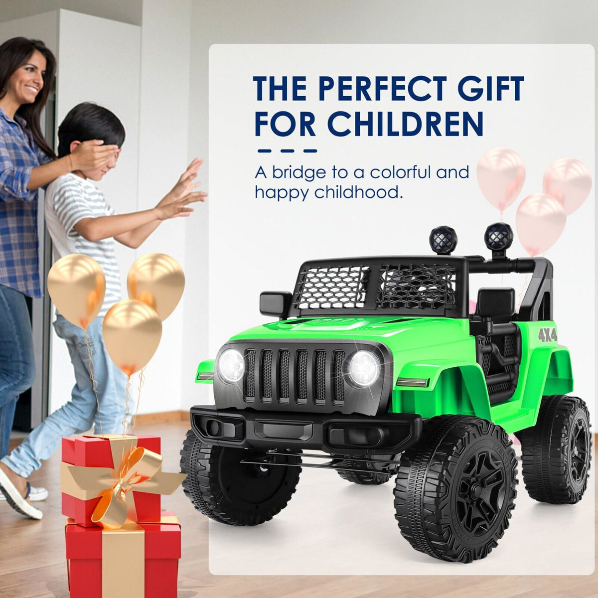 Electric Ride-On Cars for Kids with Remote Control - 12V Battery Powered