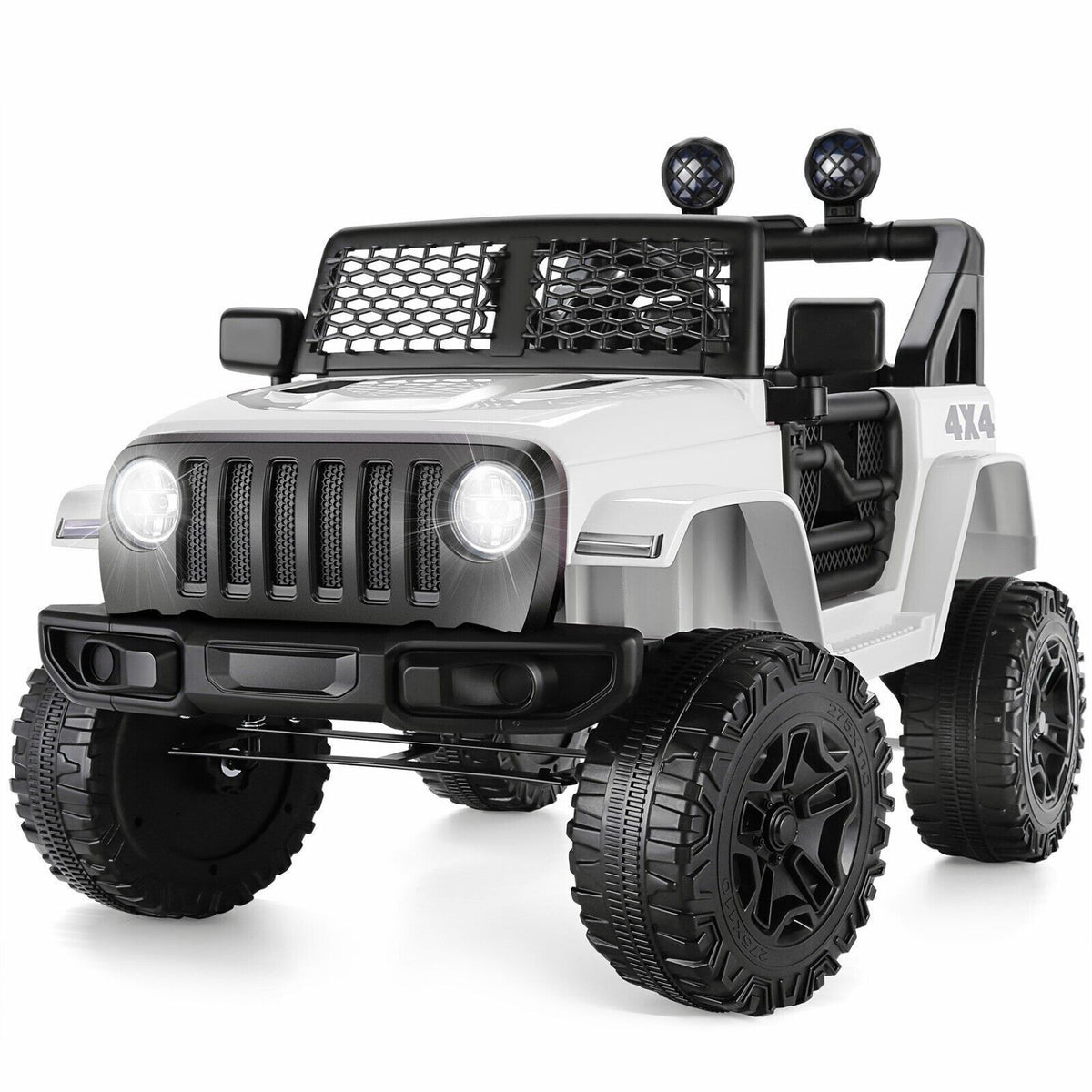 12V Electric Ride-On Car Trucks for Kids with Remote Control, MP3 & LED Lights