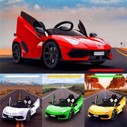 12V Electric Sports Car for Kids - Yellow Ride-On with Remote Control