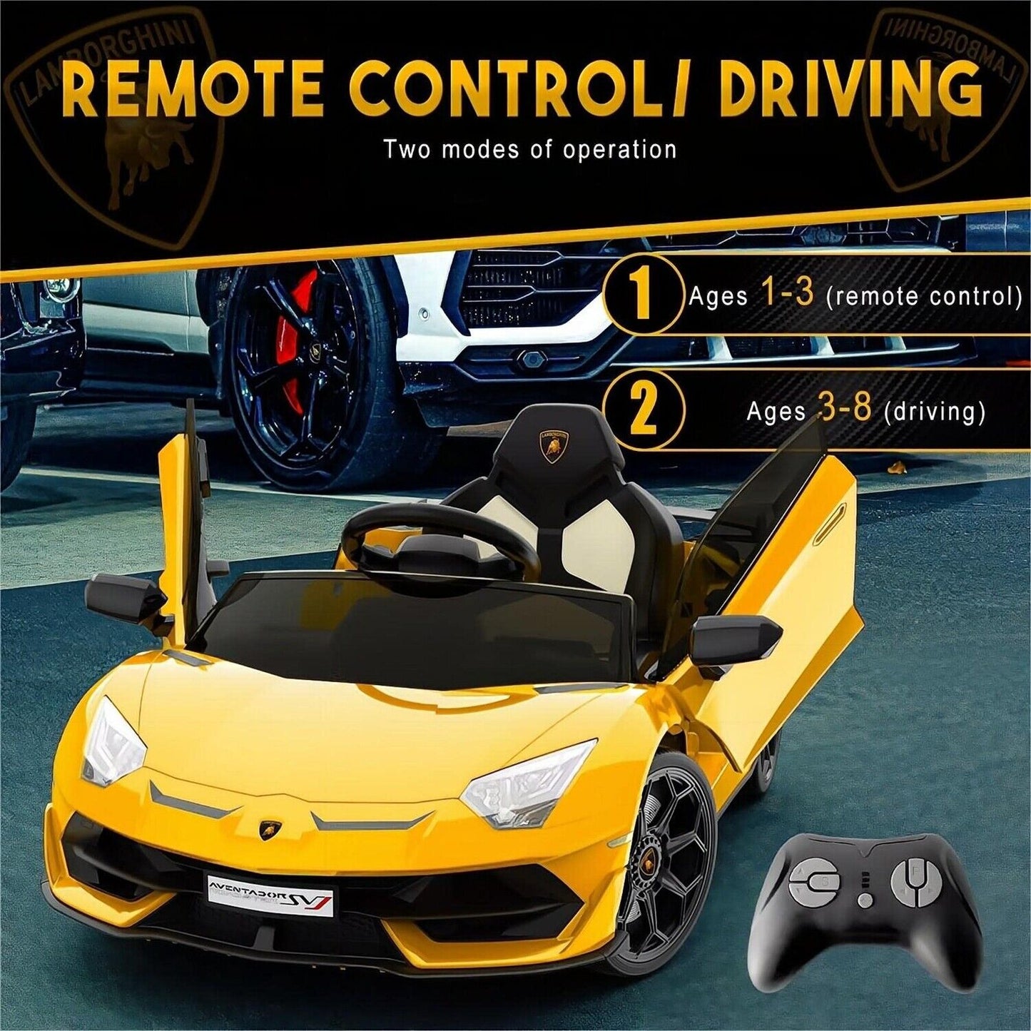 12V Licensed Lamborghini Electric Car for Kids with Remote Control - The Ultimate Ride-On Toy