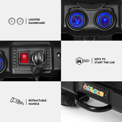 12V Electric Ride-On Truck for Kids with Music, LED Lights, Bluetooth, MP3, and Remote Control