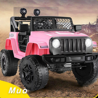 12V Electric Ride-On Jeep for Kids with USB, Bluetooth, Remote Control, and MP3 Player - Max Speed 3 MPH