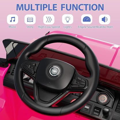 12V Electric Ride On Jeep Toy Car for Kids with Remote Control, Music, and LED Lights - 3 Speed Options