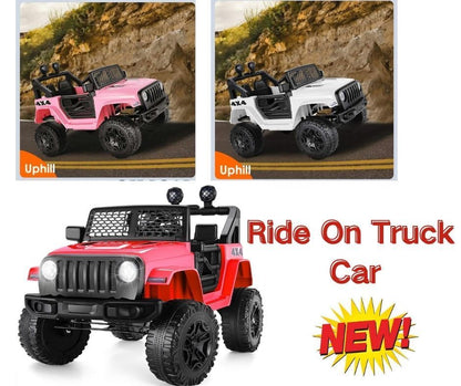 12V Electric Ride-On Jeep for Kids with USB, Bluetooth, Remote Control, and MP3 Player - Max Speed 3 MPH